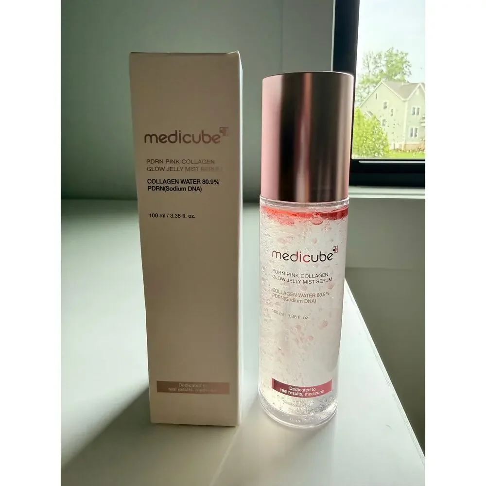 $28 New Medicube PDRN Pink Collagen Glow Jelly Mist Serum 3.38 oz Made in Korea
